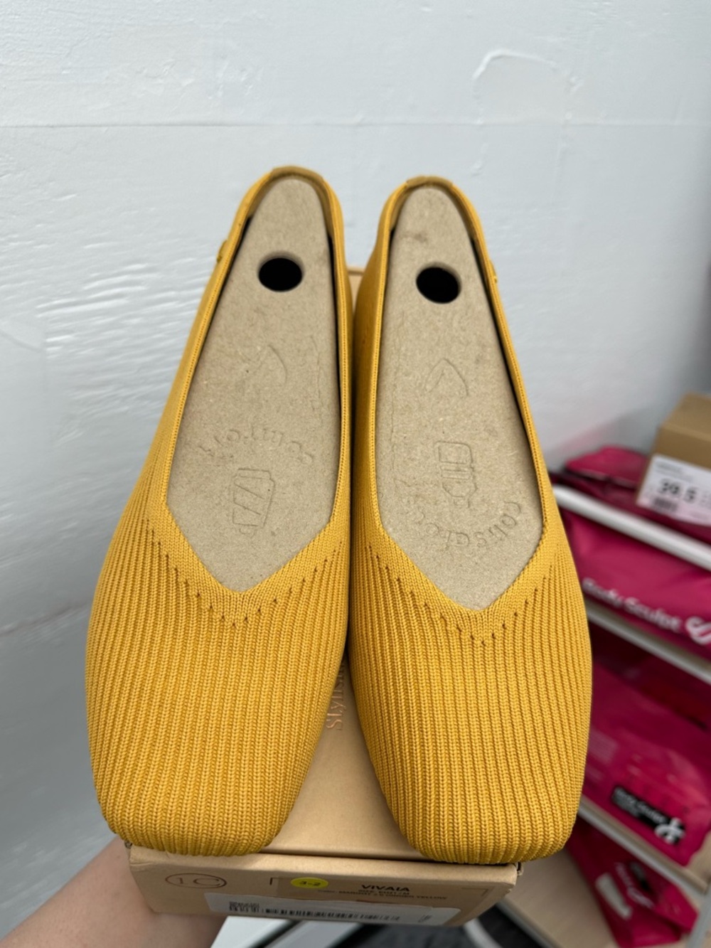 Women’s Mustard Yellow Knit Flats Margot 2.0